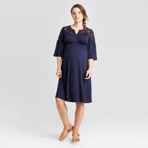 Isabel Maternity Blue Dress